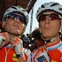Frank et Andy Schleck pendant le championnat du monde sur route  Varese 2008